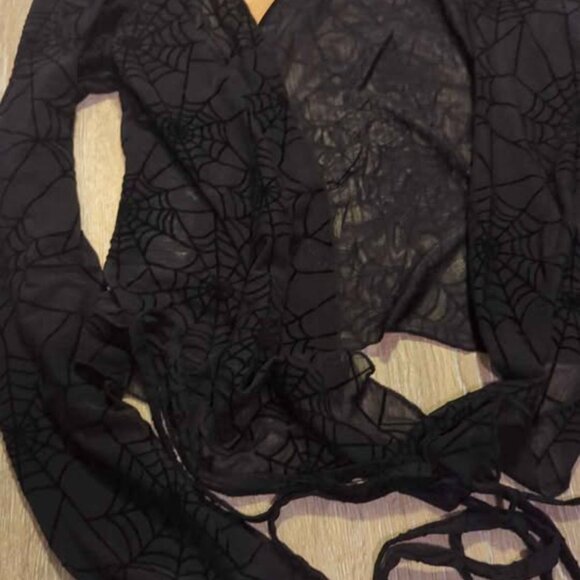 Disturbia venom mesh wrap top size 12 new - Picture 4 of 5